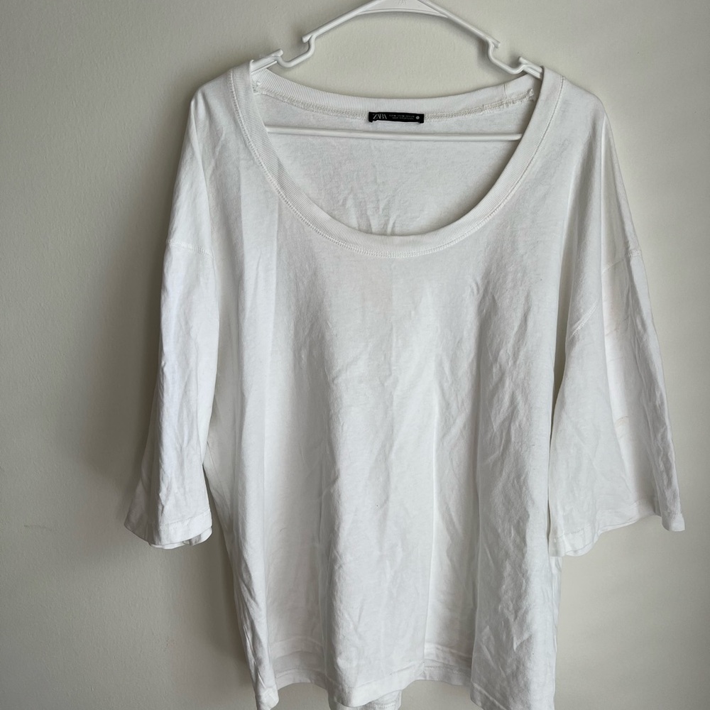 Zara oversized cotton T-shirt